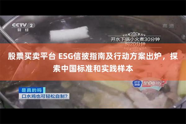股票买卖平台 ESG信披指南及行动方案出炉，探索中国标准和实践样本