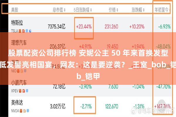 股票配资公司排行榜 安妮公主 50 年来首换发型，低发髻亮相国宴，网友：这是要逆袭？_王室_bob_铠甲