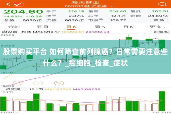 股票购买平台 如何筛查前列腺癌？日常需要注意些什么？_癌细胞_检查_症状