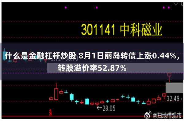 什么是金融杠杆炒股 8月1日丽岛转债上涨0.44%，转股溢价率52.87%