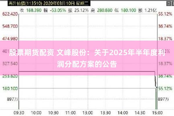 股票期货配资 文峰股份：关于2025年半年度利润分配方案的公告