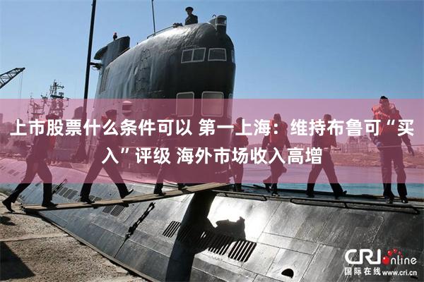 上市股票什么条件可以 第一上海：维持布鲁可“买入”评级 海外市场收入高增